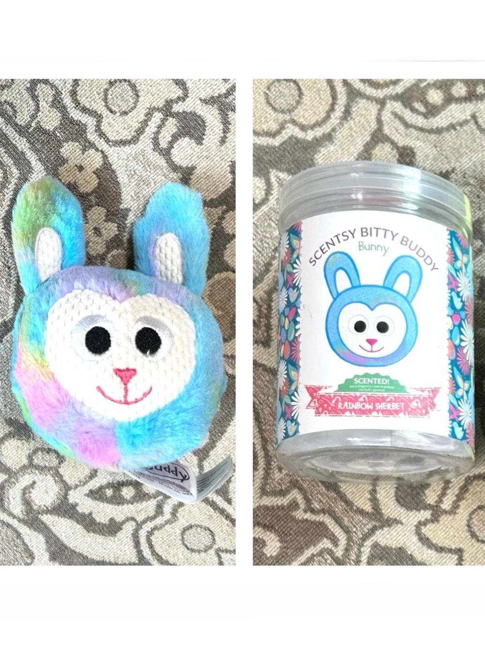 4/$20 Scentsy Bitty Buddy Bunny “Rainbow Sherbet”Scented  Rabbit